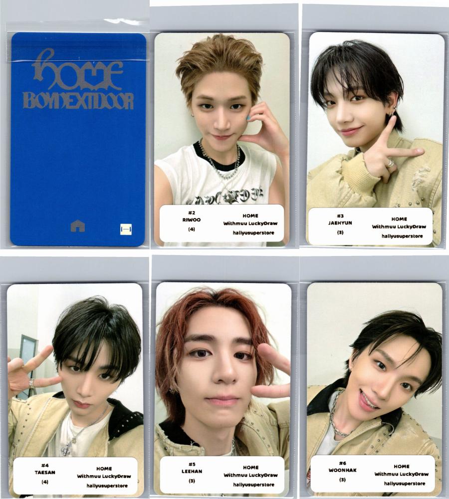 BOYNEXTDOOR "HOME" - Withmuu Lucky Draw Event Photocard [26.06.09]