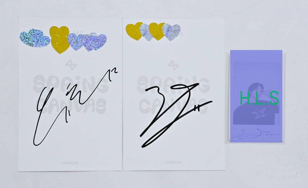 SEVENUS "SPRING CANVAS" - Hand Autographed(Signed) Polaroid, Postcard [24.4.8] - HALLYUSUPERSTORE
