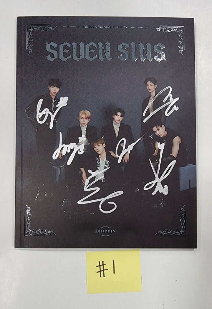 DRIPPIN "Seven Sins" - Hand Autographed(Signed) Promo Album - HALLYUSUPERSTORE