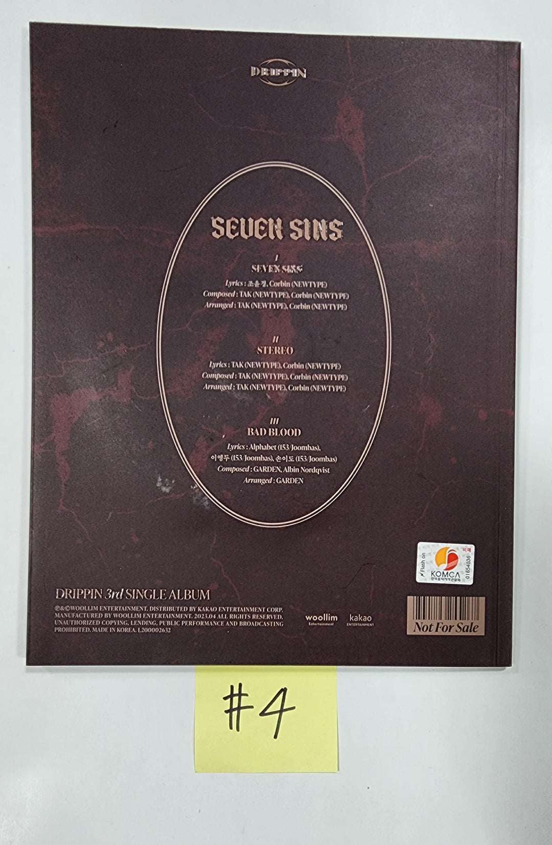 DRIPPIN "Seven Sins" - Hand Autographed(Signed) Promo Album - HALLYUSUPERSTORE