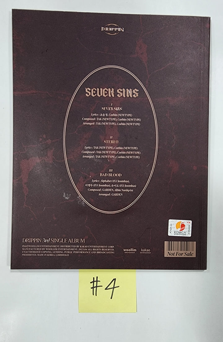 DRIPPIN "Seven Sins" - Hand Autographed(Signed) Promo Album - HALLYUSUPERSTORE