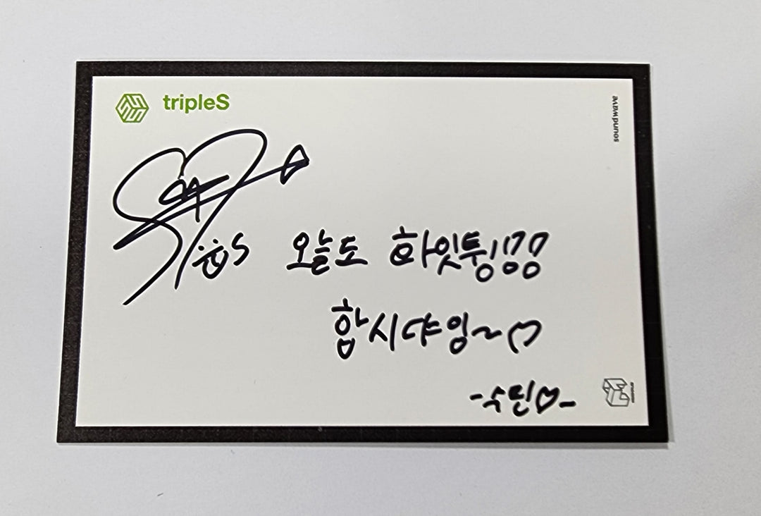 Kim Soomin (Of TripleS) "ASSEMBLE" - Hand Autographed(Signed) Polaroid &amp; Message Photocard - HALLYUSUPERSTORE
