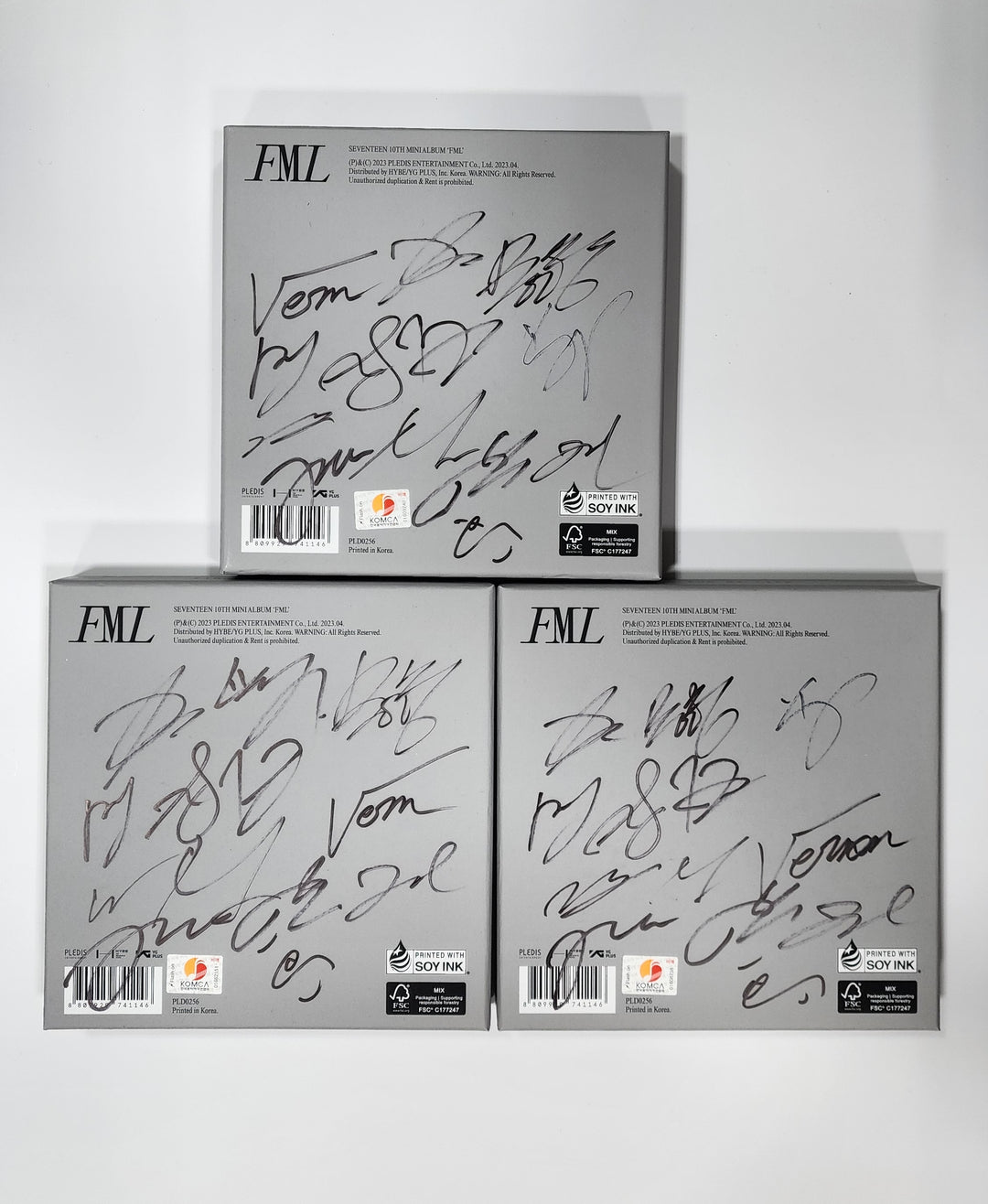 SEVENTEEN "FML" - Hand Autographed(Signed) Promo Album - HALLYUSUPERSTORE