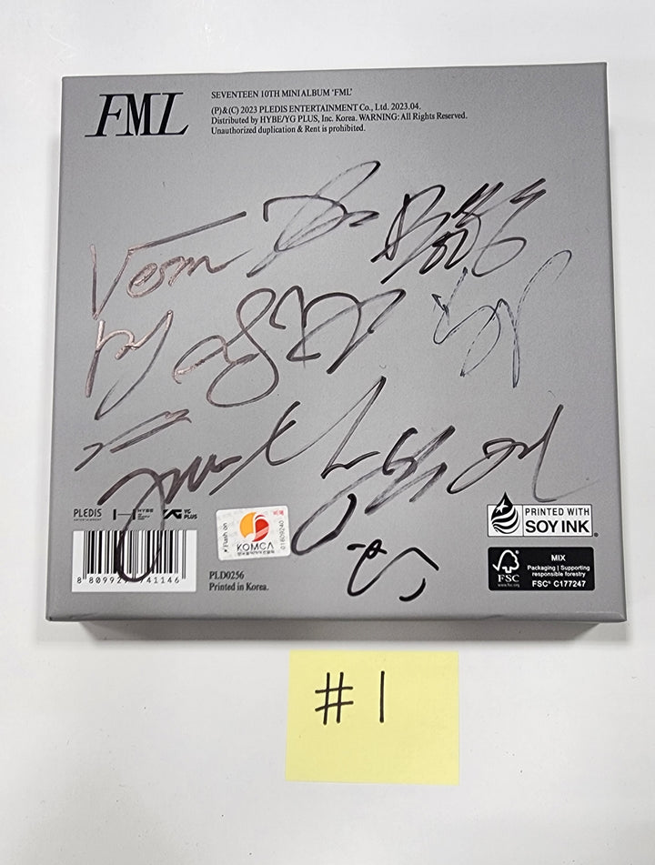 SEVENTEEN "FML" - Hand Autographed(Signed) Promo Album - HALLYUSUPERSTORE