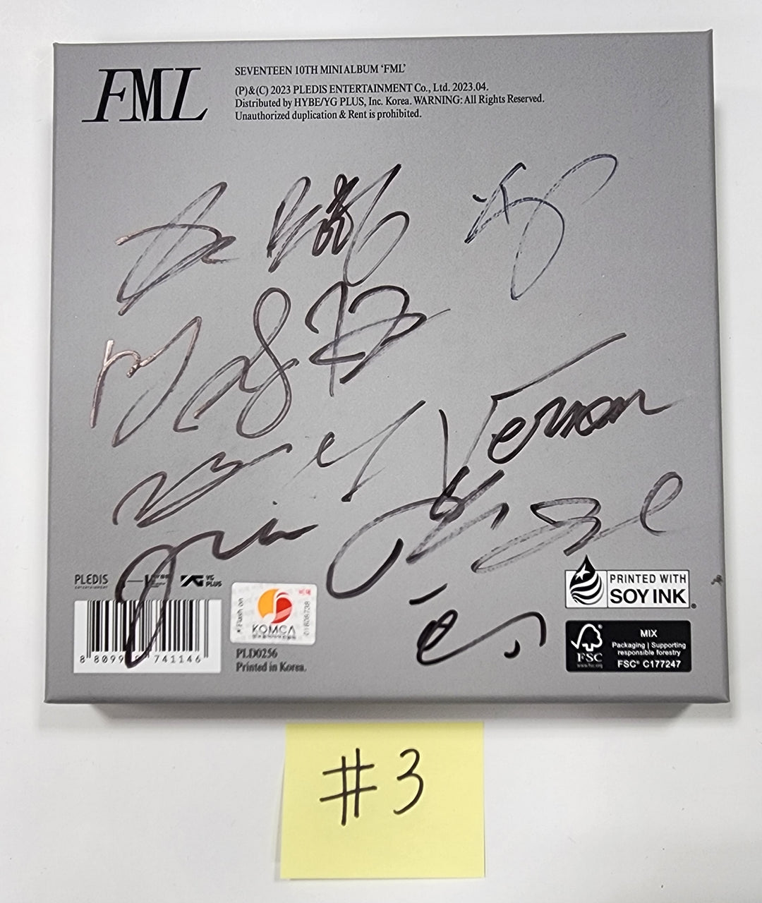 SEVENTEEN "FML" - Hand Autographed(Signed) Promo Album - HALLYUSUPERSTORE