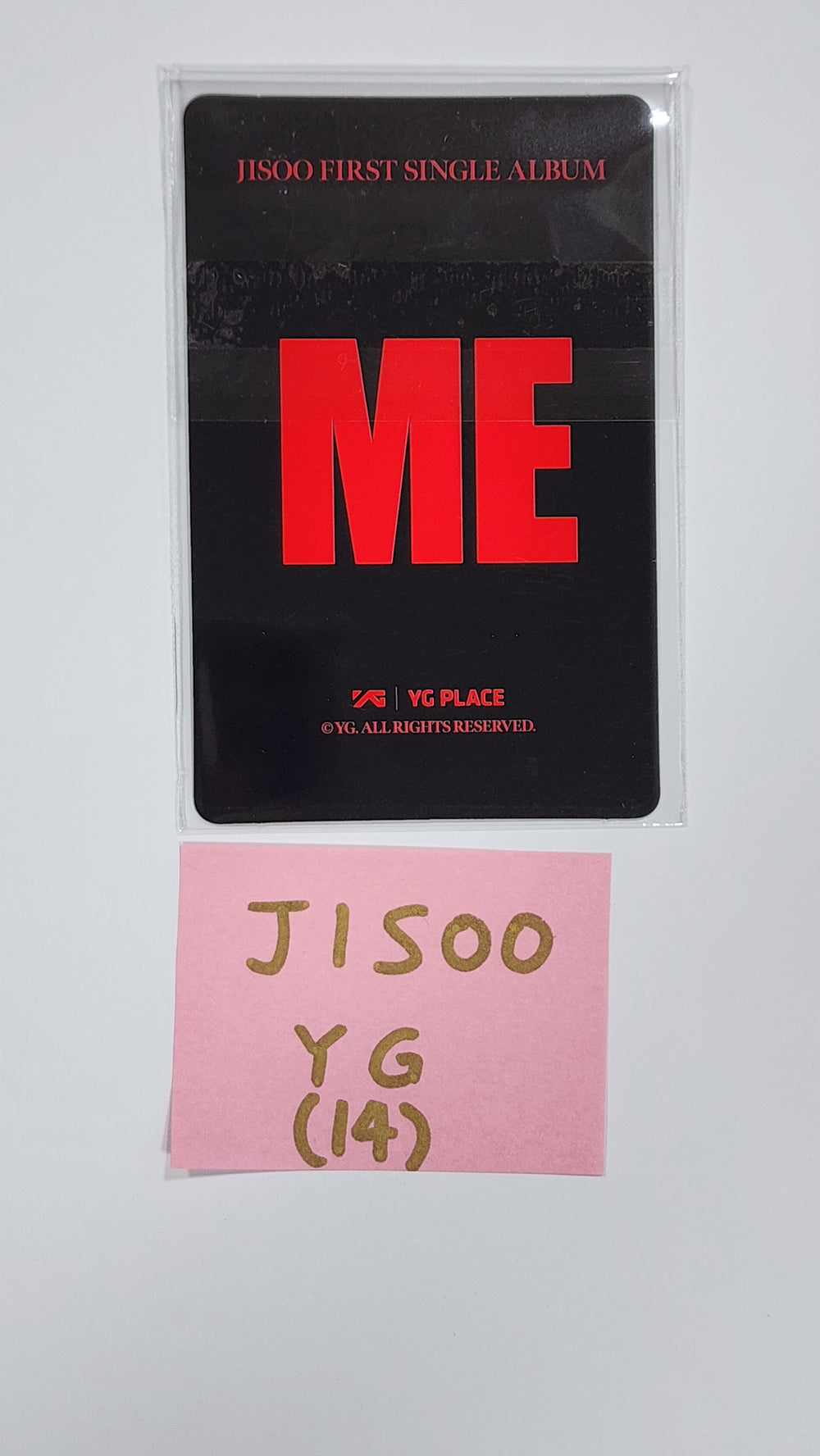 JISOO (Of Black Pink) "ME" YG TAG ALBUM (LP Ver.) - YG Select Fansign Event Photocard - HALLYUSUPERSTORE