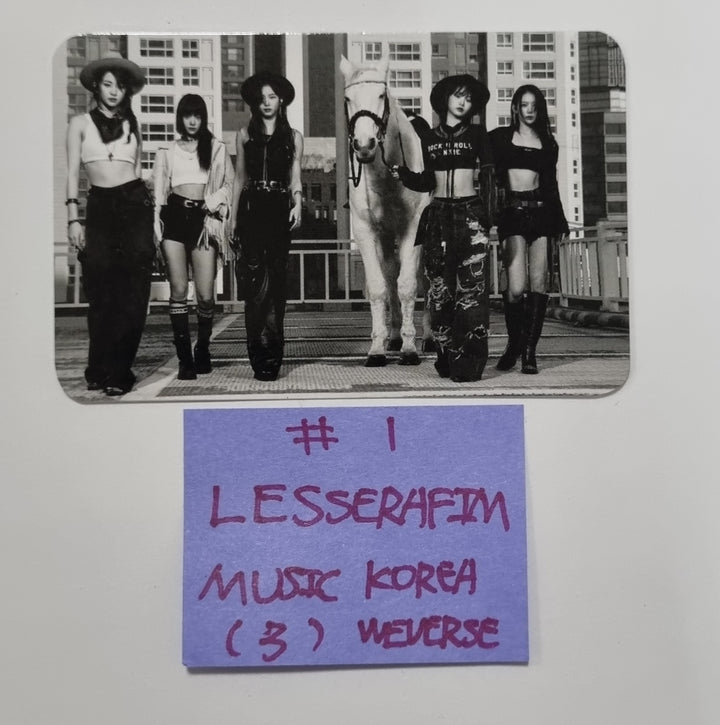 LE SSERAFIM "UNFORGIVEN" - Music Korea Pre-Order Benefit Photocard [Weverse Album Ver.] - HALLYUSUPERSTORE