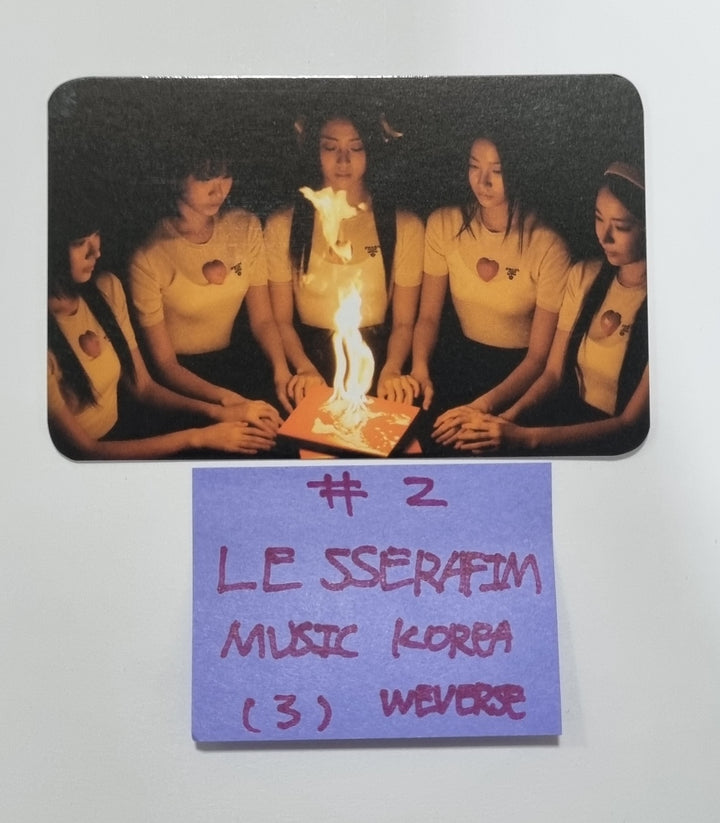 LE SSERAFIM "UNFORGIVEN" - Music Korea Pre-Order Benefit Photocard [Weverse Album Ver.] - HALLYUSUPERSTORE