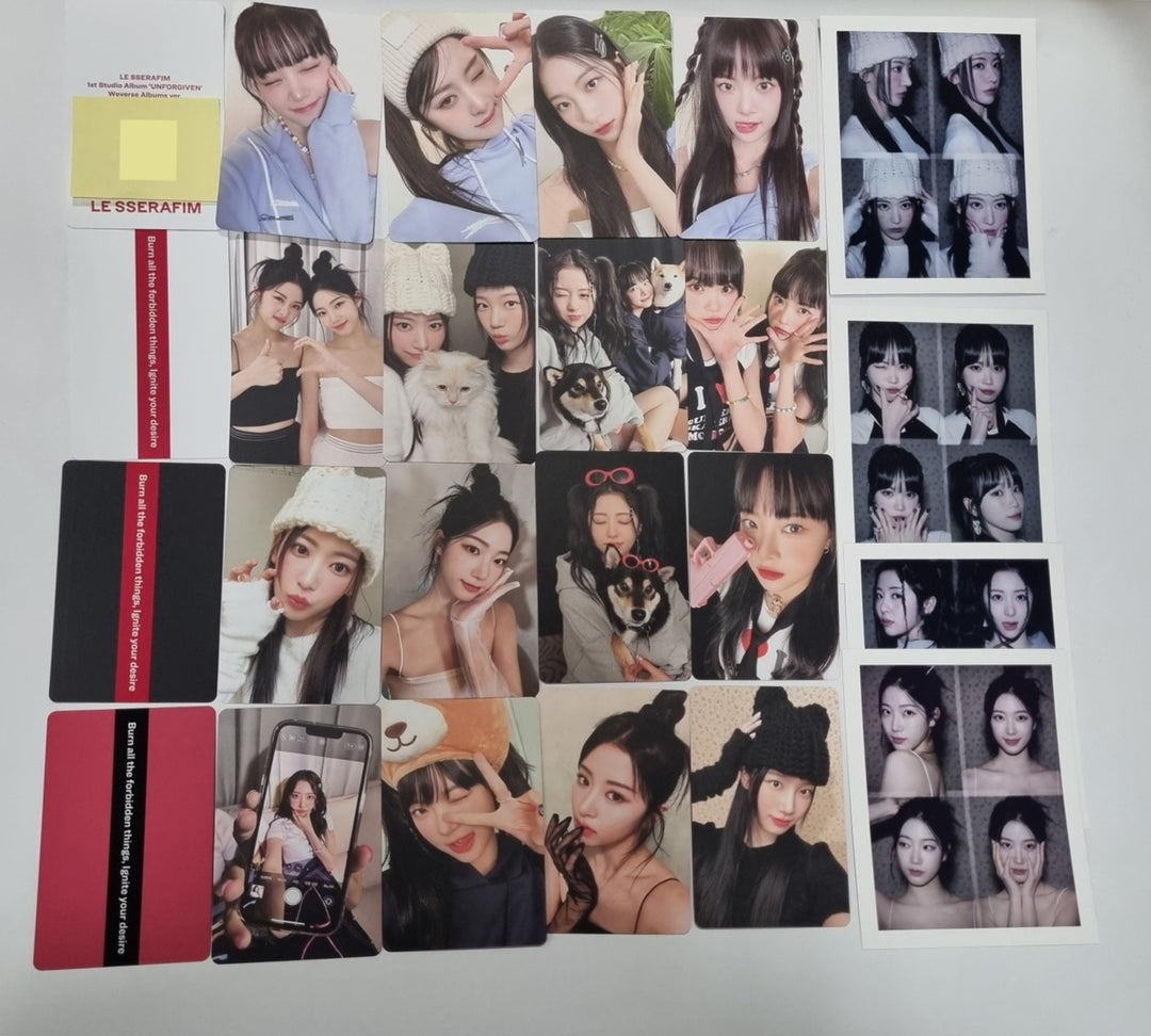 LE SSERAFIM "UNFORGIVEN" - Official Photocard, Instant Photo [Weverse Album Ver.] - HALLYUSUPERSTORE