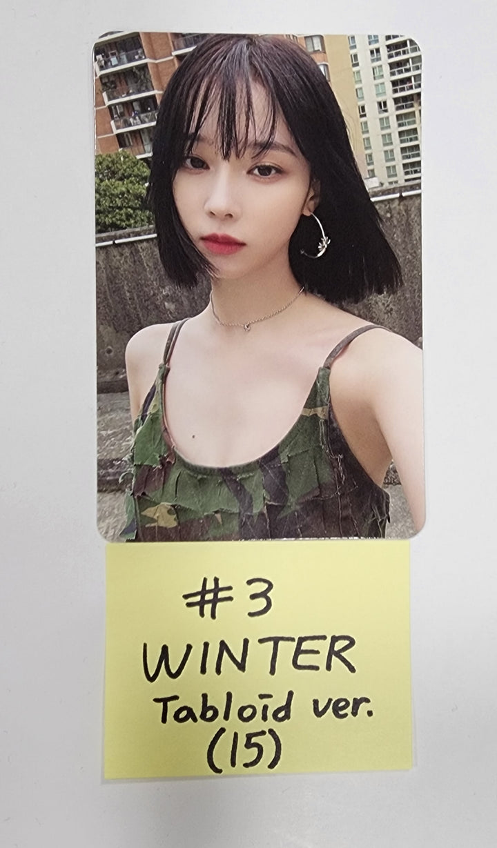 Aespa "MY WORLD" - Official Photocard [Tabloid Ver, Intro Ver.] - HALLYUSUPERSTORE