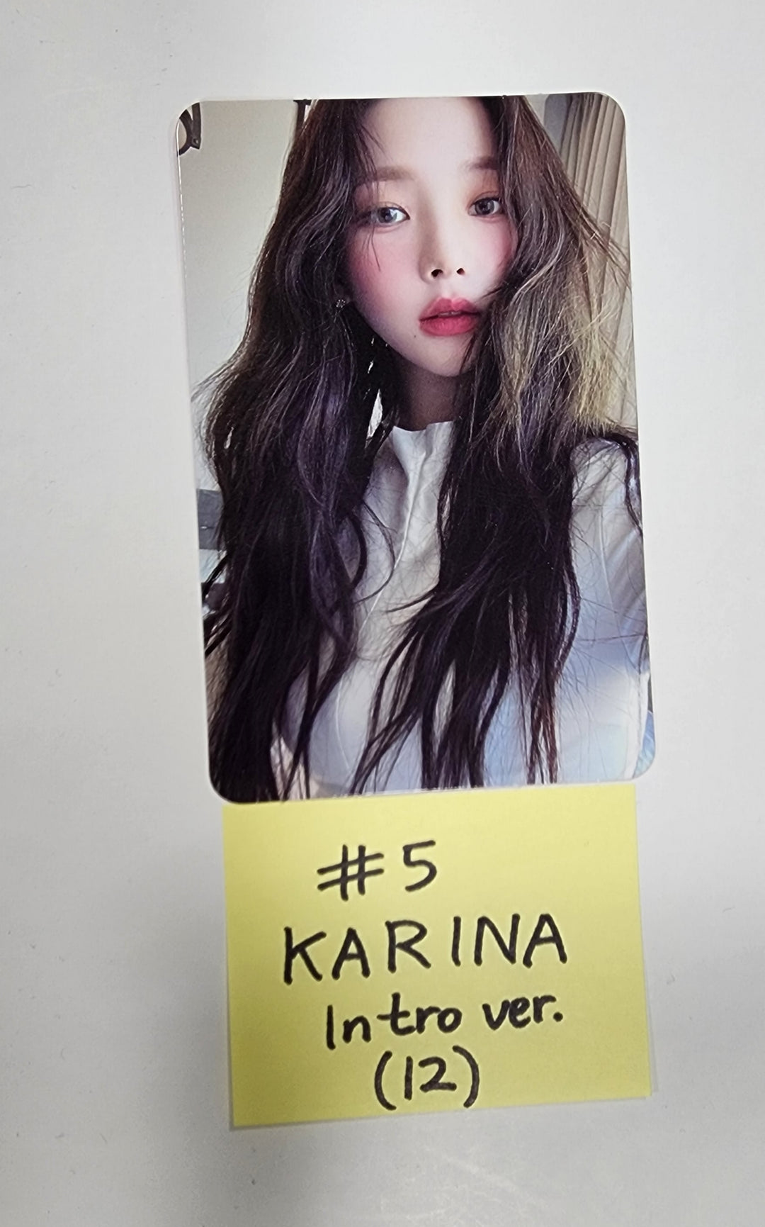Aespa "MY WORLD" - Official Photocard [Tabloid Ver, Intro Ver.] - HALLYUSUPERSTORE