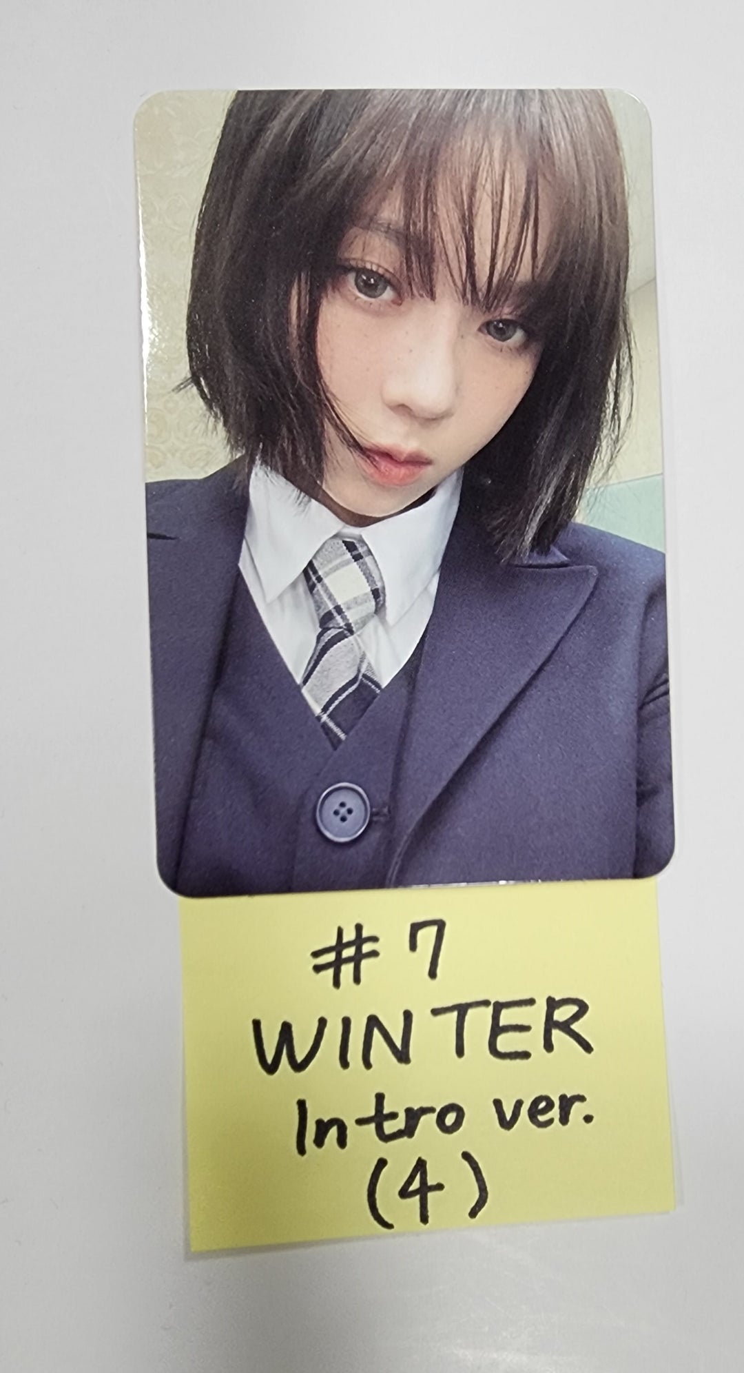 Aespa "MY WORLD" - Official Photocard [Tabloid Ver, Intro Ver.] - HALLYUSUPERSTORE