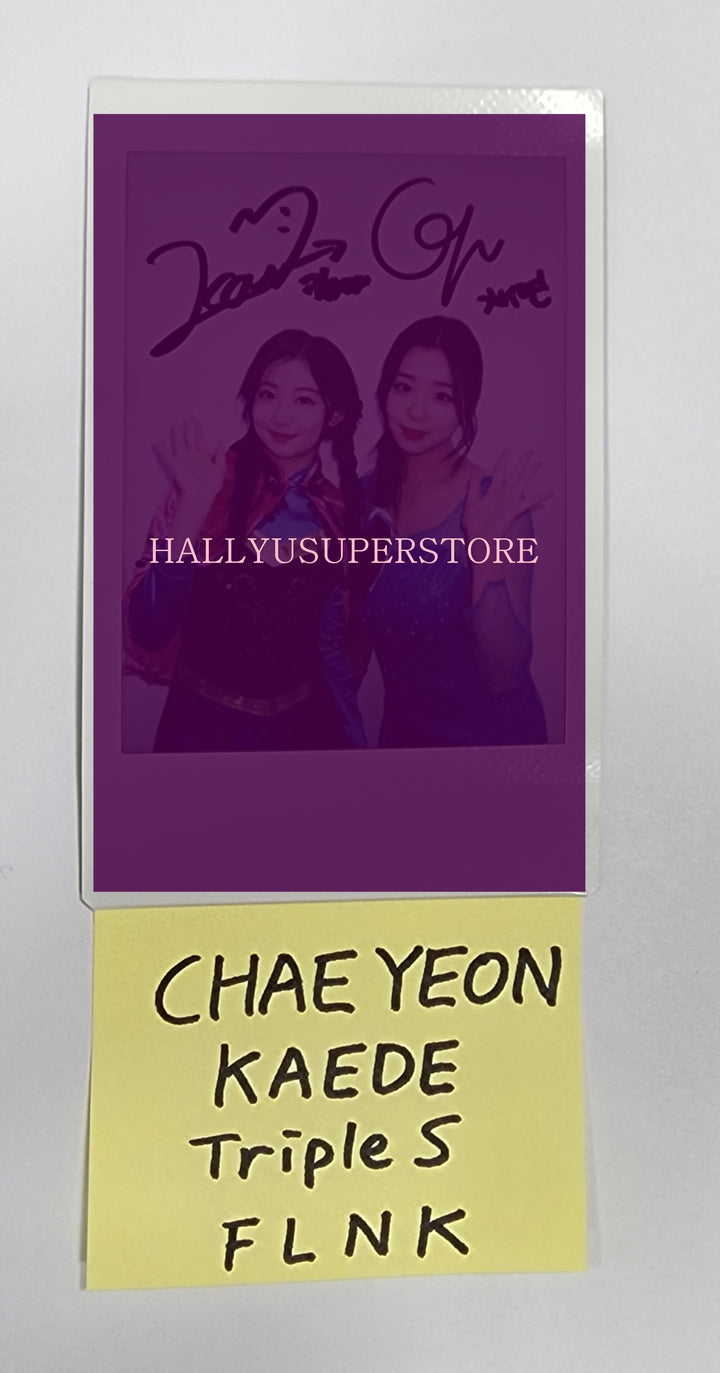 Chae Yeon &amp; Kaede (Of TripleS) "ASSEMBLE" - Hand Autographed(Signed) Polaroid - HALLYUSUPERSTORE