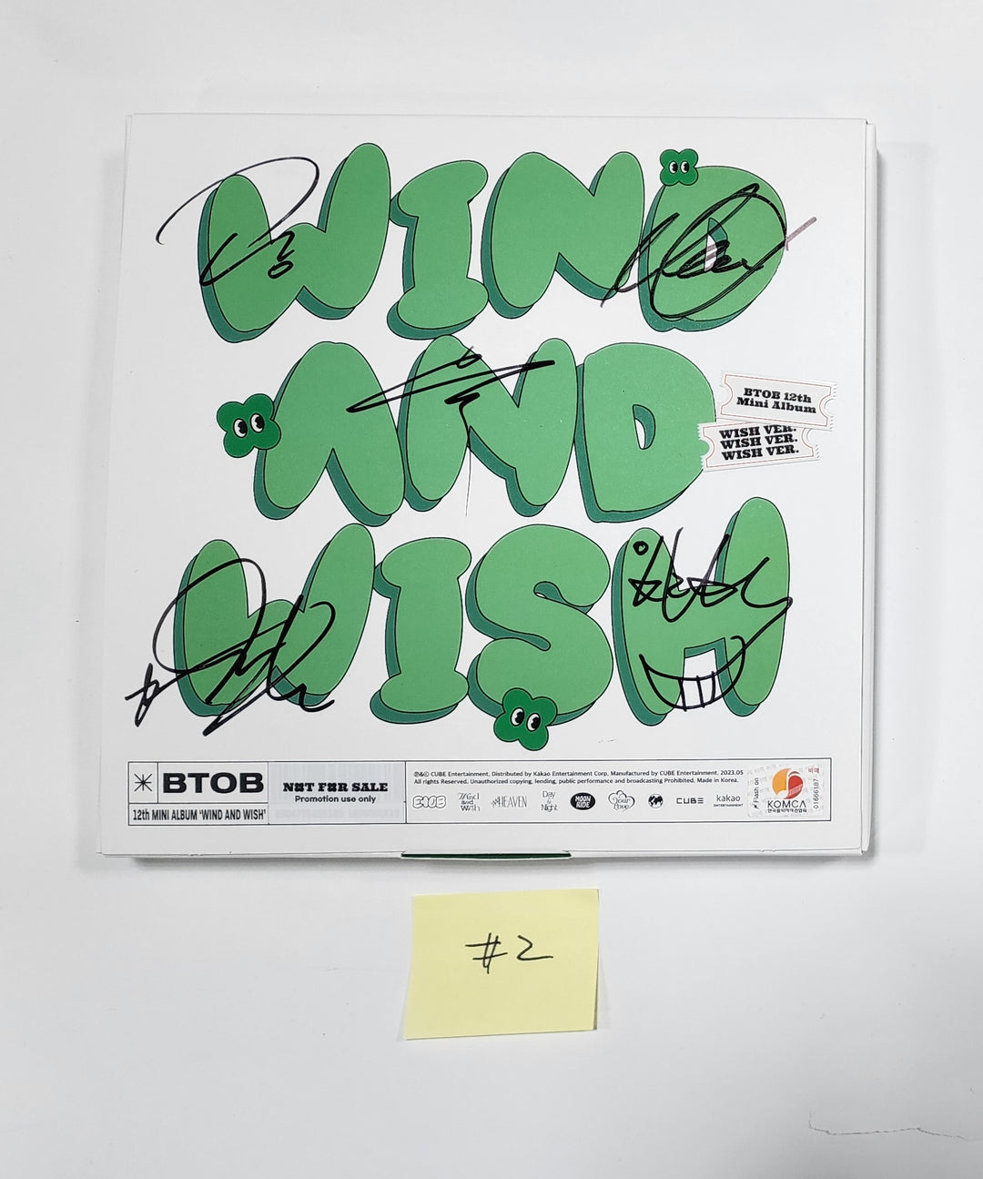 BTOB "WIND AND WISH" - Hand Autographed(Signed) Promo Album - HALLYUSUPERSTORE