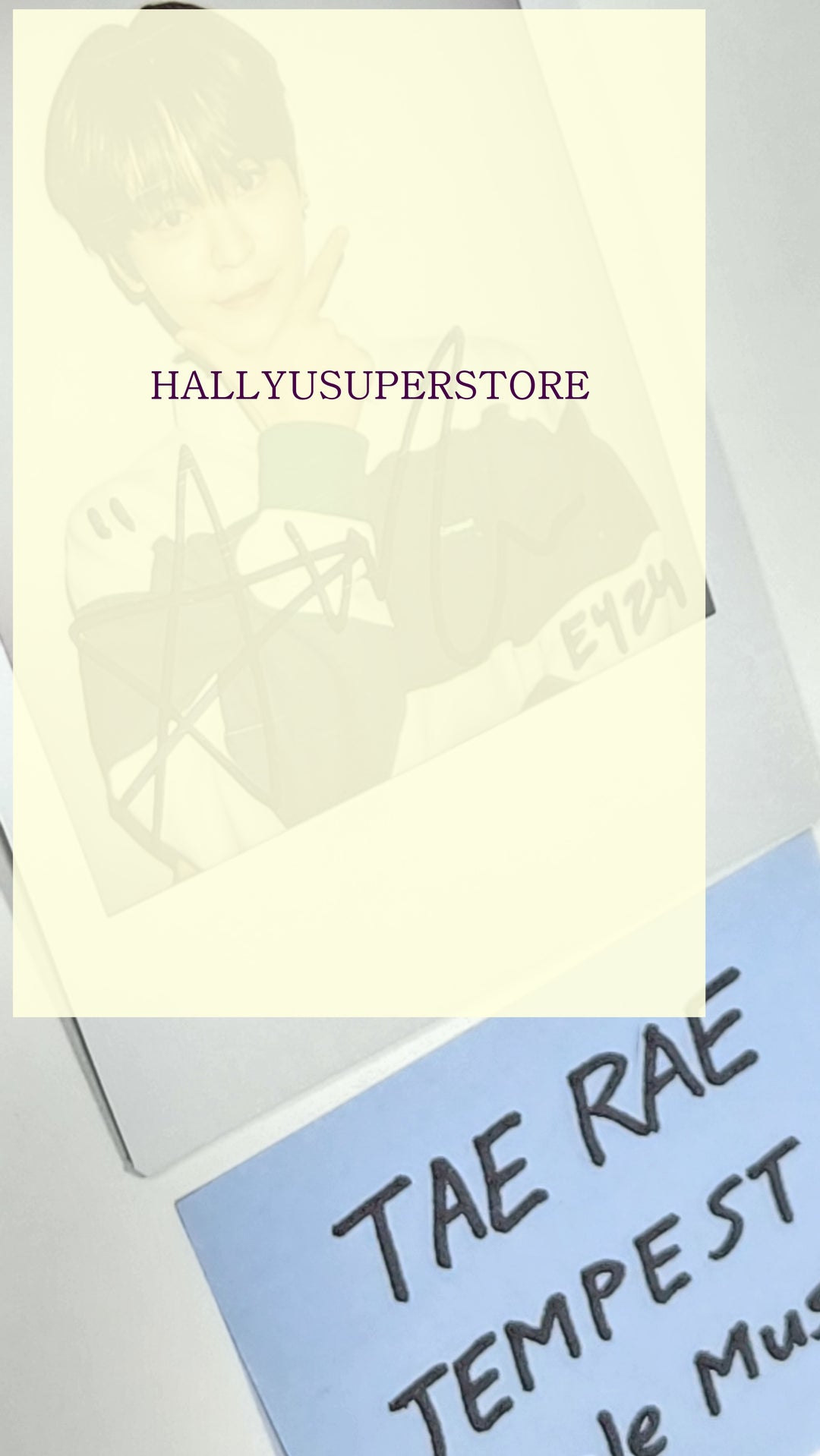 Taerae (Of TEMPEST) "폭풍전야" - Hand Autographed(Signed) Polaroid - HALLYUSUPERSTORE