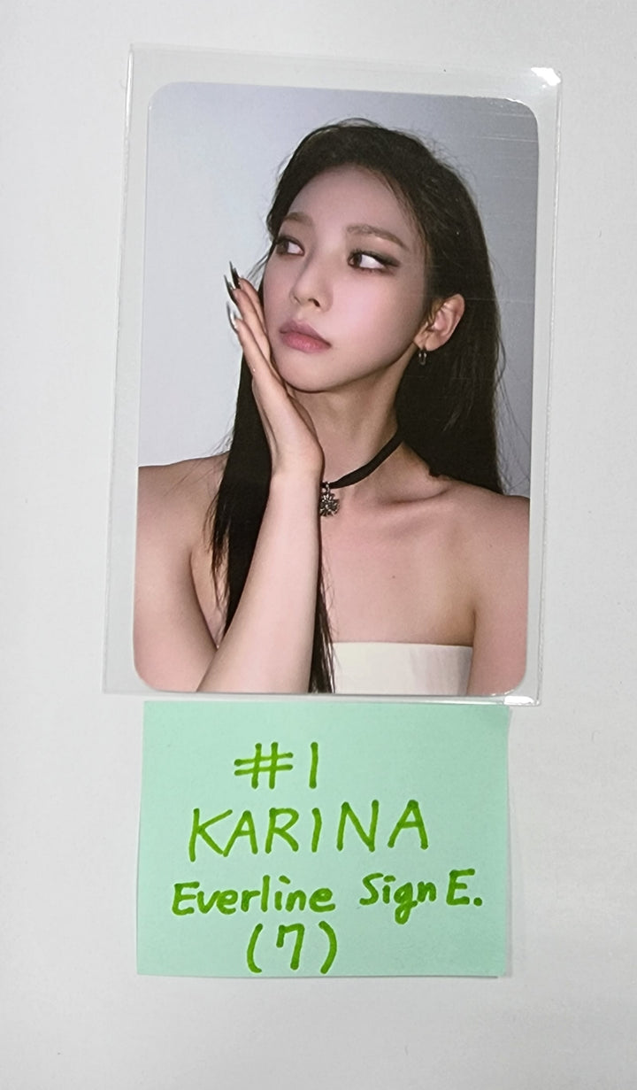 Aespa "MY WORLD" - Everline Fansign Event Photocard - HALLYUSUPERSTORE