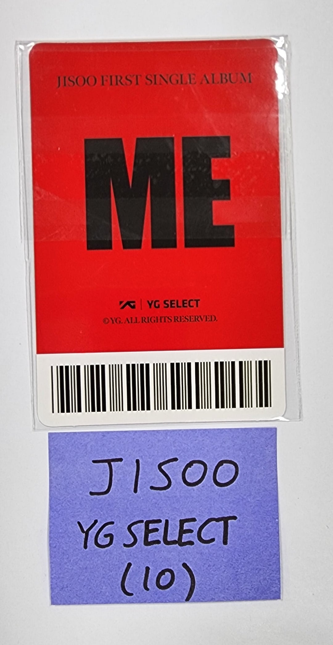 JISOO (Of Black Pink) "ME" - YG Select Pre-Order Benefit Photocard - HALLYUSUPERSTORE
