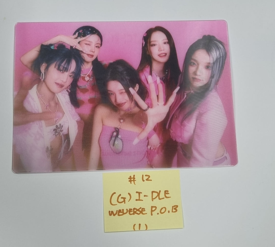 (g) I-DLE "I Feel" - Weverse Shop Pre-Order Benefit Photocard, Stand Photo, Lenticular Photo [Restocked 5/18] - HALLYUSUPERSTORE