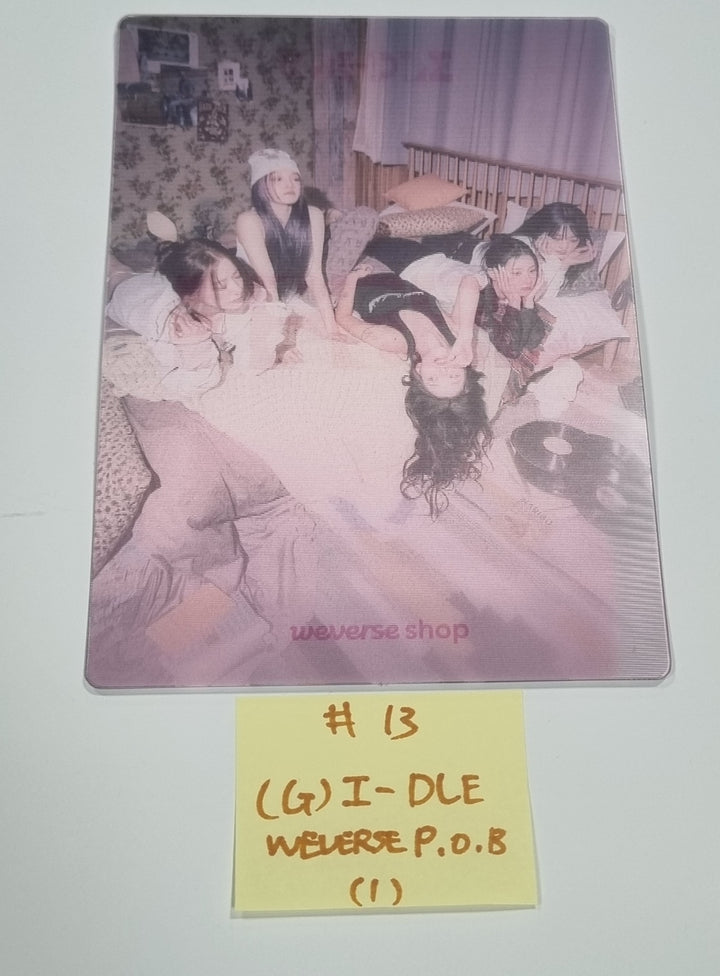 (g) I-DLE "I Feel" - Weverse Shop Pre-Order Benefit Photocard, Stand Photo, Lenticular Photo [Restocked 5/18] - HALLYUSUPERSTORE