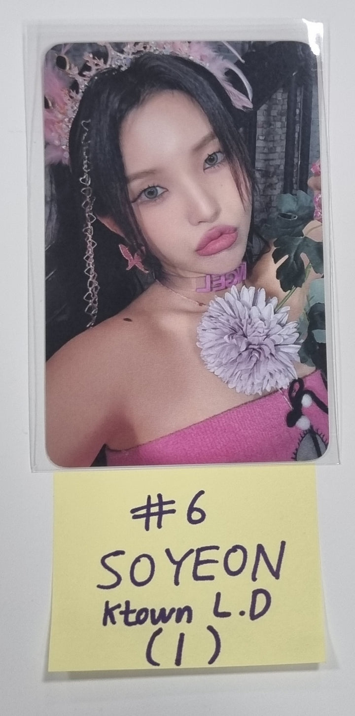(g) I-DLE "I Feel" - Ktown4U Lucky Draw &amp; Drink Event Photocard - HALLYUSUPERSTORE