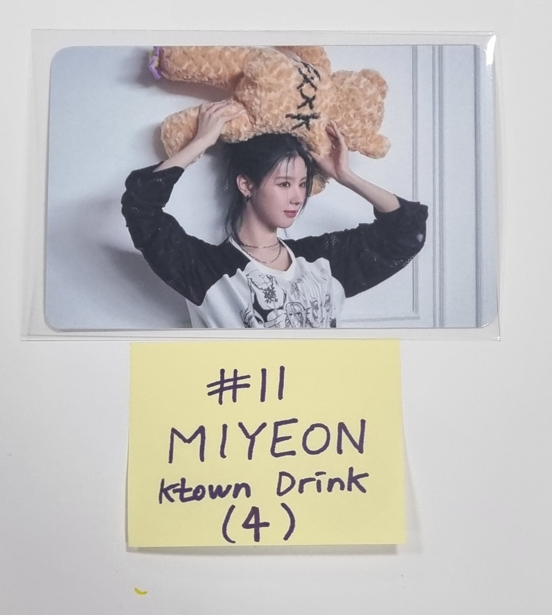 (g) I-DLE "I Feel" - Ktown4U Lucky Draw &amp; Drink Event Photocard - HALLYUSUPERSTORE