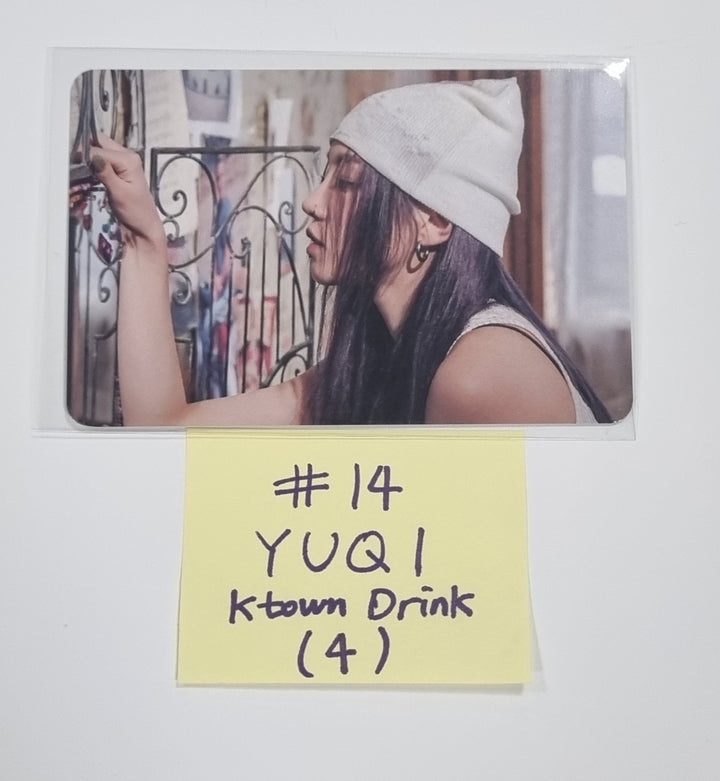 (g) I-DLE "I Feel" - Ktown4U Lucky Draw &amp; Drink Event Photocard - HALLYUSUPERSTORE