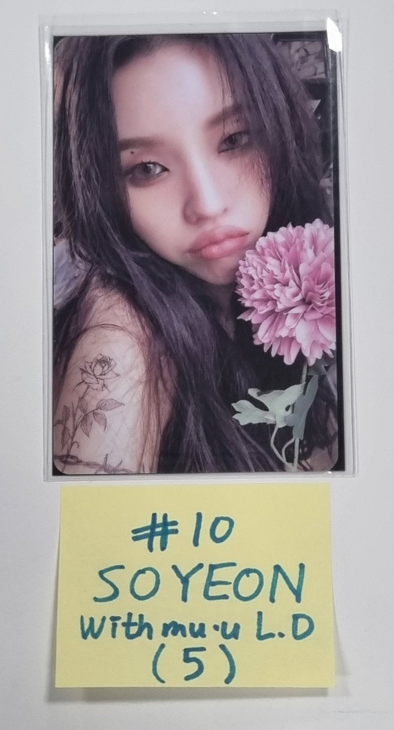 (g) I-DLE "I Feel" - Withmuu Lucky Draw (PVC) &amp; Drink Event Photocard - HALLYUSUPERSTORE