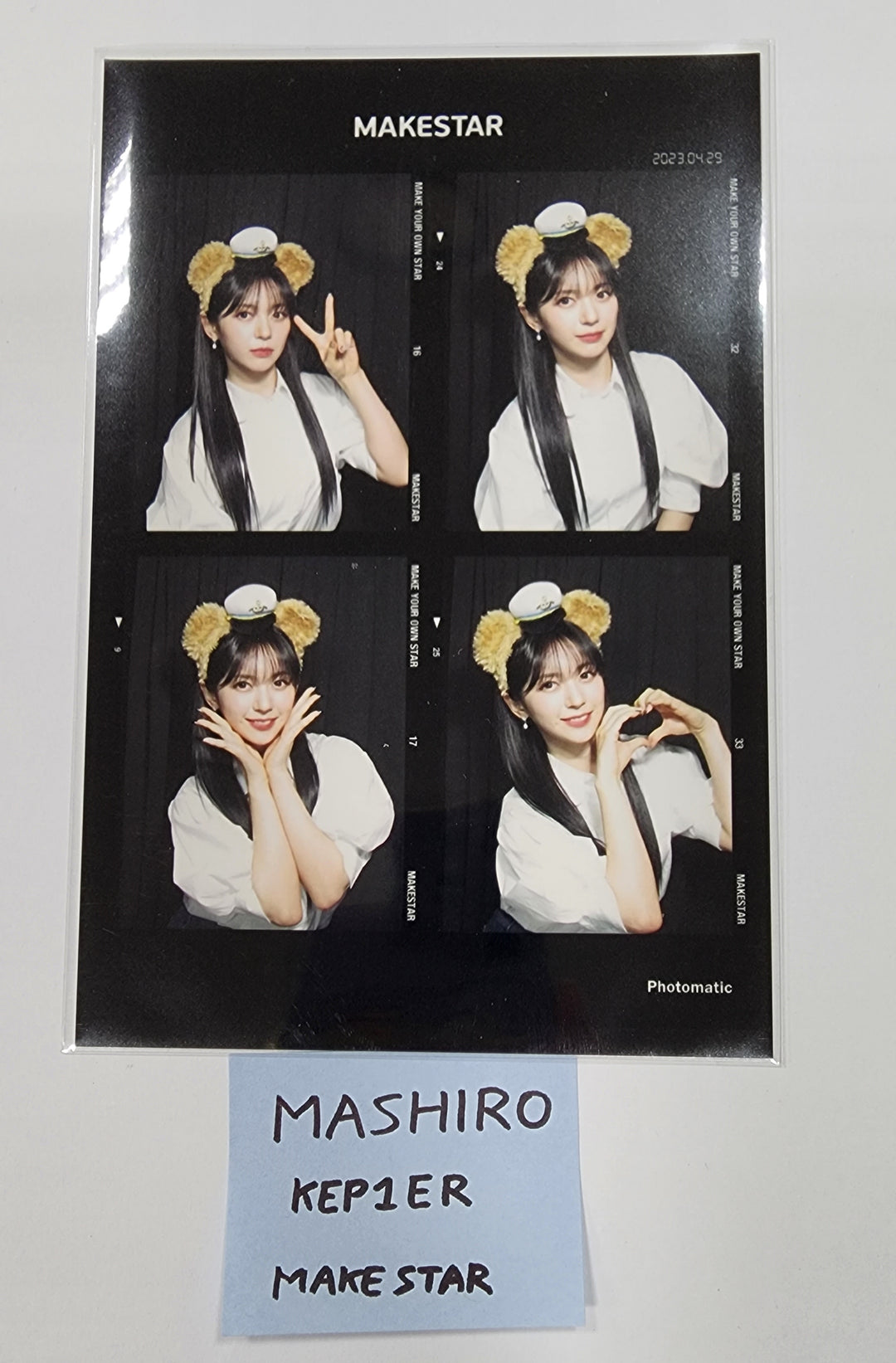 Mashiro (Of Kep1er) "LOVESTRUCK! " - Makestar Fansign Event Winner 4 Cut Photo - HALLYUSUPERSTORE