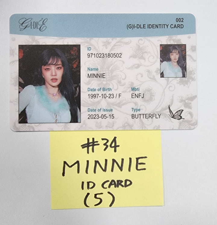(g) I-DLE "I Feel" - Official Photocard, ID Card - HALLYUSUPERSTORE