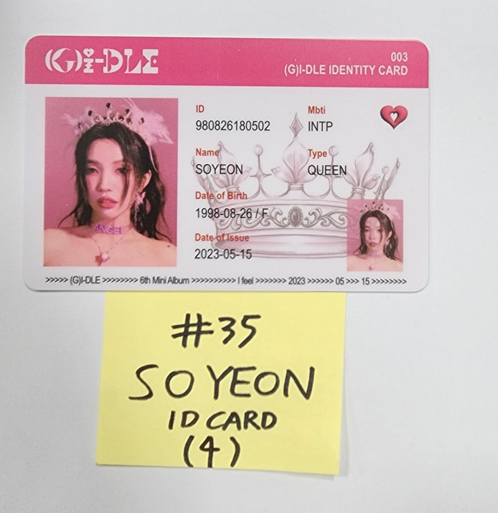 (g) I-DLE "I Feel" - Official Photocard, ID Card - HALLYUSUPERSTORE