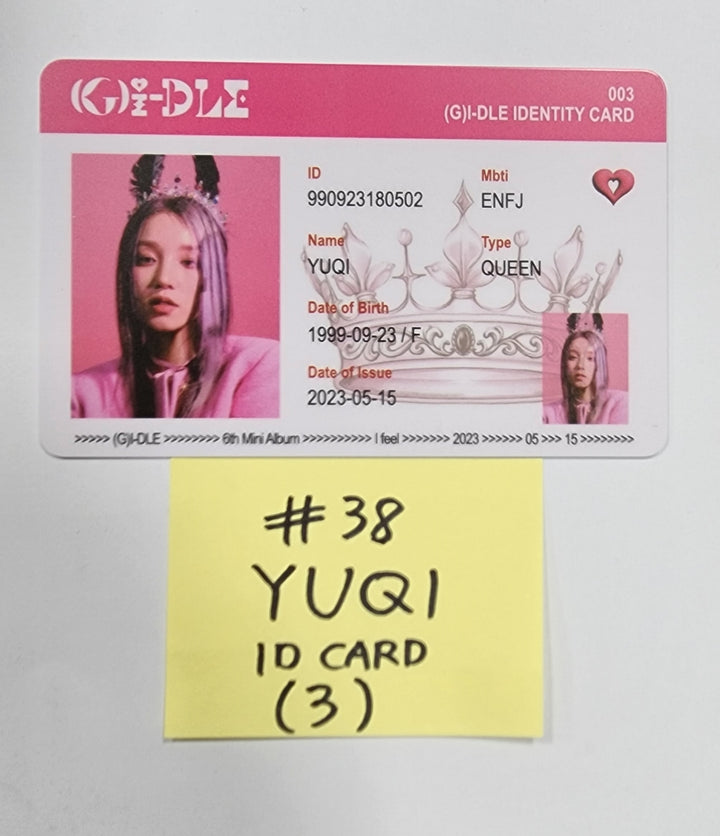 (g) I-DLE "I Feel" - Official Photocard, ID Card - HALLYUSUPERSTORE