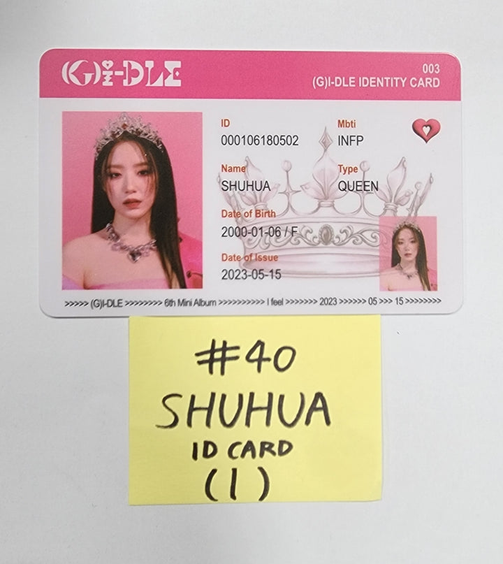 (g) I-DLE "I Feel" - Official Photocard, ID Card - HALLYUSUPERSTORE