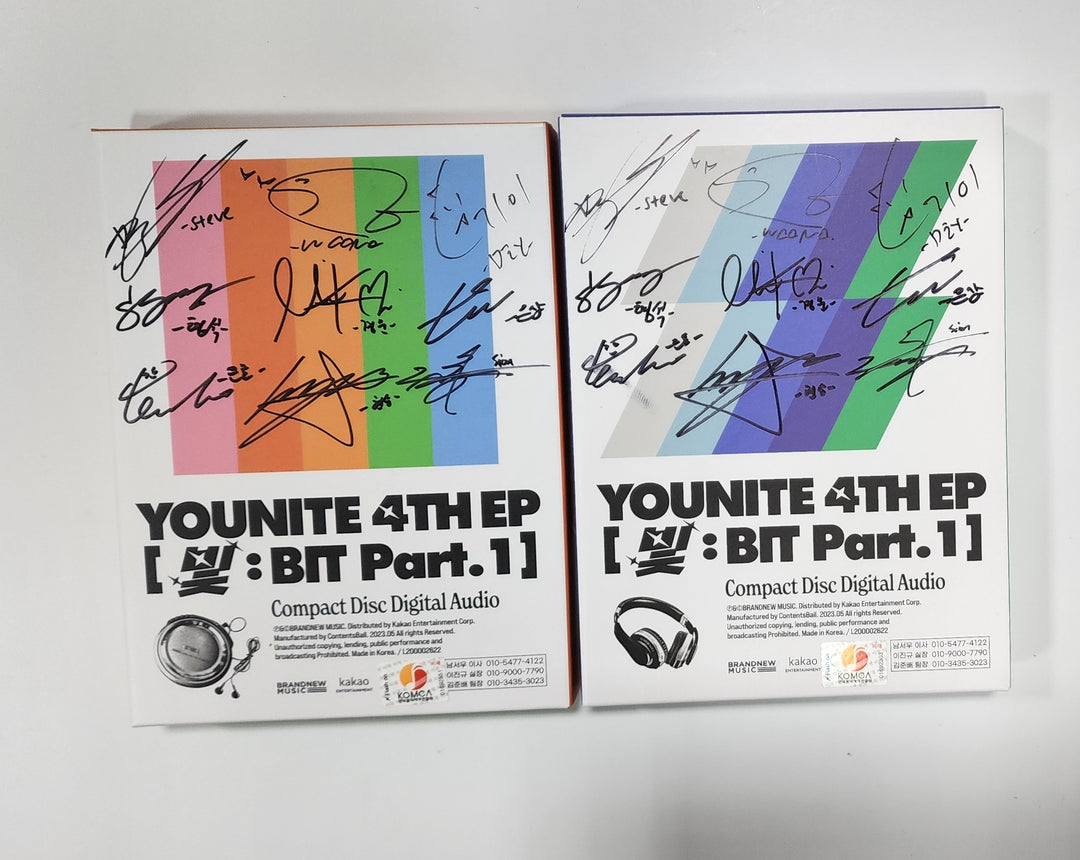 YOUNITE "빛 : BIT Part.1" - Hand Autographed(Signed) Promo Album - HALLYUSUPERSTORE