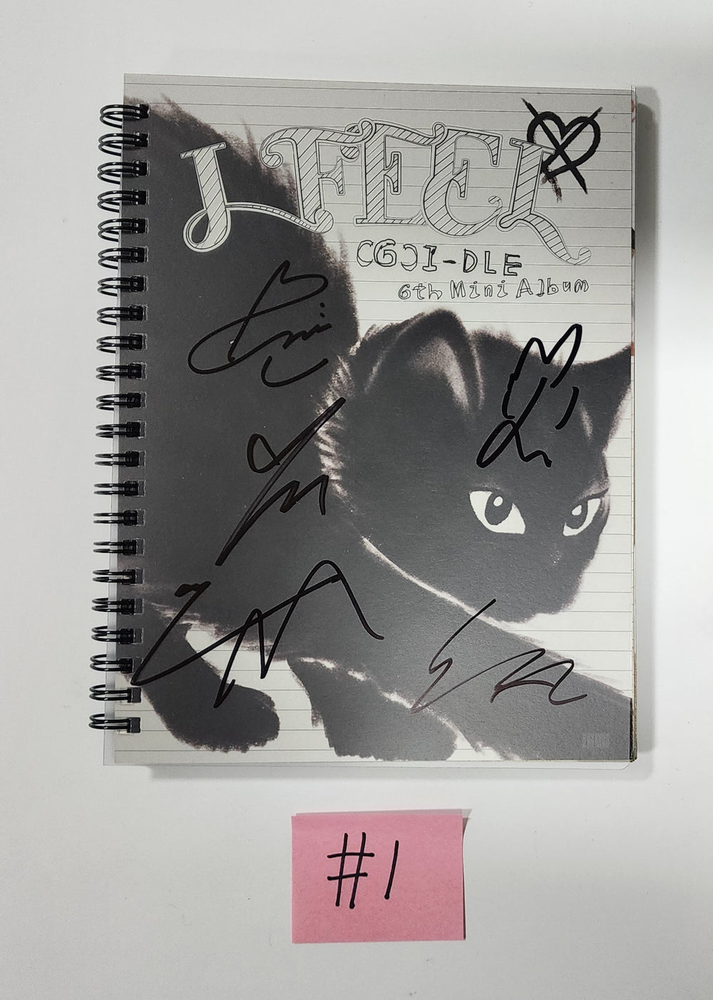 (g) I-DLE "I Feel" - Hand Autographed(Signed) Promo Album - HALLYUSUPERSTORE