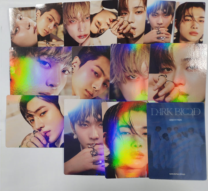 Enhypen "DARK BLOOD" - Weverse Shop Pre-Order Benefit Hologram Photocard, Stand Photo [Restocked 5/26] - HALLYUSUPERSTORE