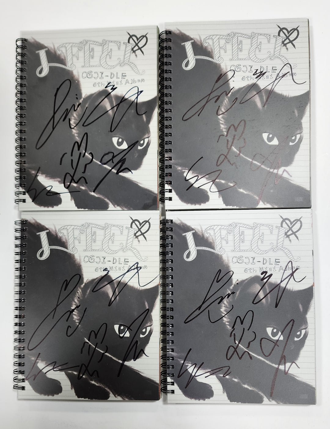 (g) I-DLE "I Feel" - Hand Autographed(Signed) Promo Album - HALLYUSUPERSTORE