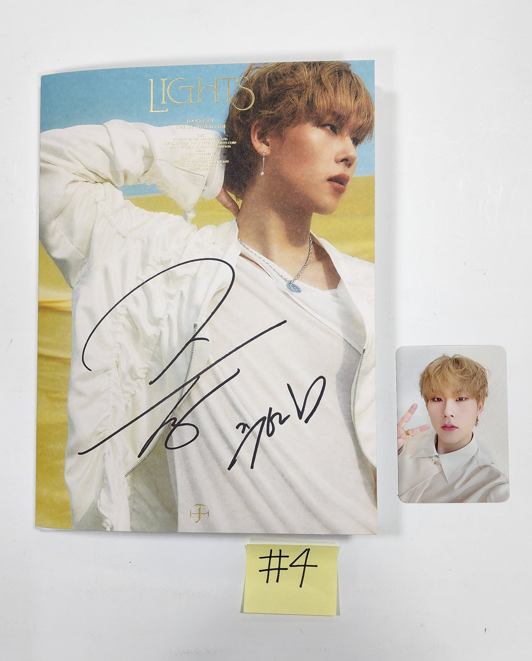 JOOHONEY (Of Monsta X) "LIGHTS" - Hand Autographed(Signed) Promo Album - HALLYUSUPERSTORE