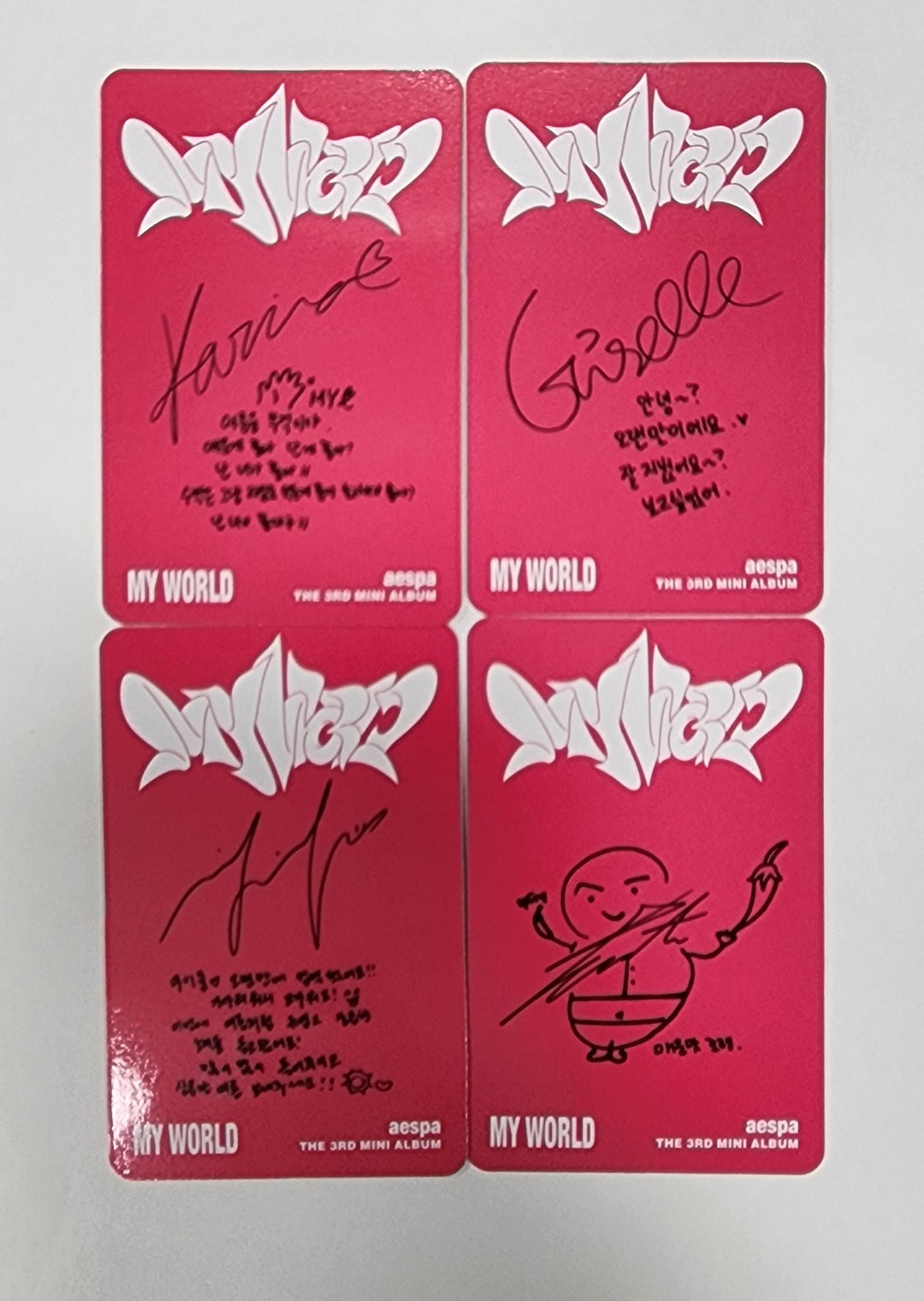 Aespa "MY WORLD" - Official Photocard [SMini Ver.] - HALLYUSUPERSTORE