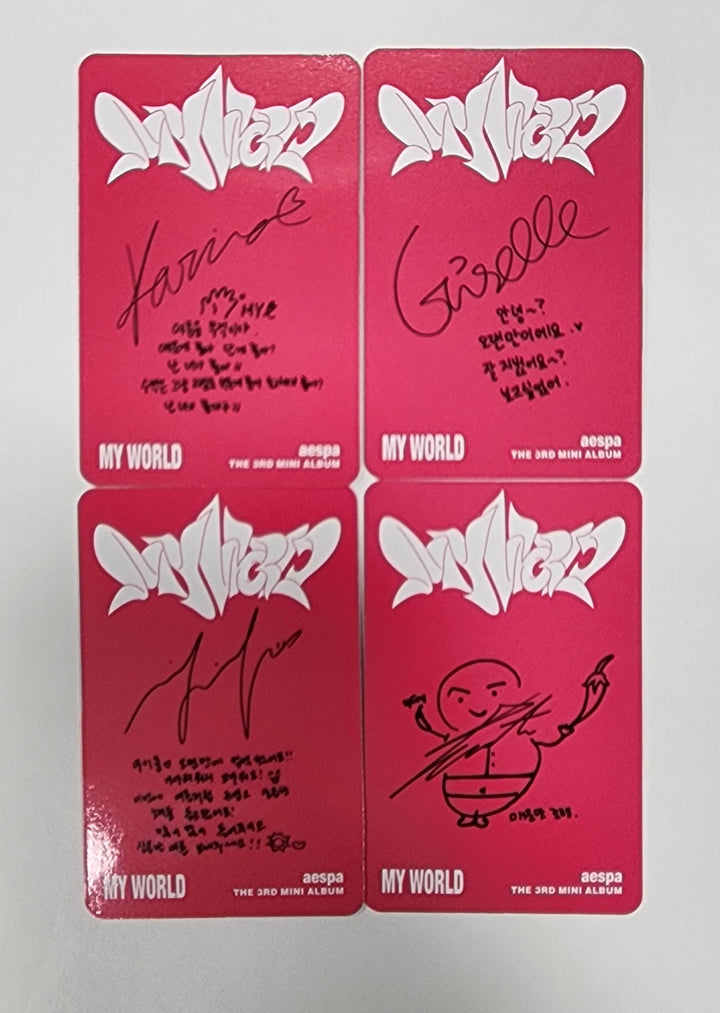 Aespa "MY WORLD" - Official Photocard [SMini Ver.] - HALLYUSUPERSTORE