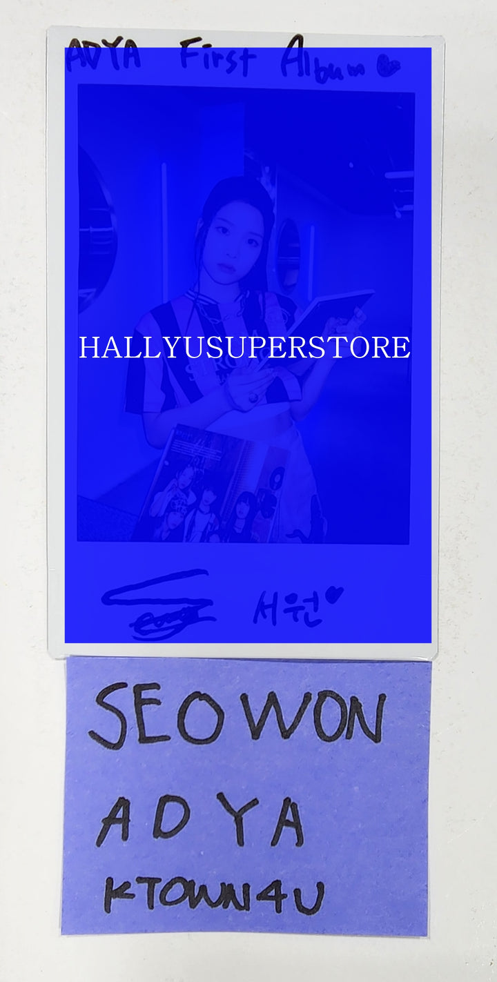 SEOWON (Of ADYA) "ADYA" - Hand Autographed(Signed) Polaroid - HALLYUSUPERSTORE