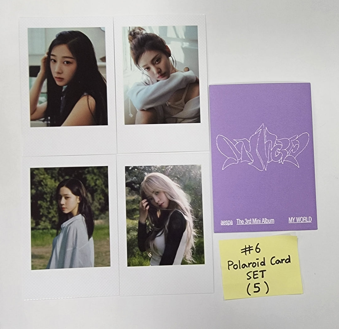 Aespa "MY WORLD" - Official Photocard [Zine Ver.] - HALLYUSUPERSTORE