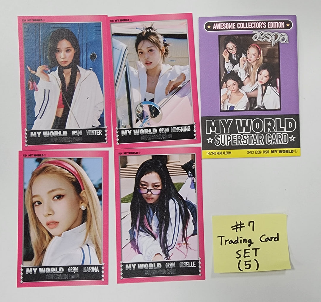 Aespa "MY WORLD" - Official Photocard [Zine Ver.] - HALLYUSUPERSTORE