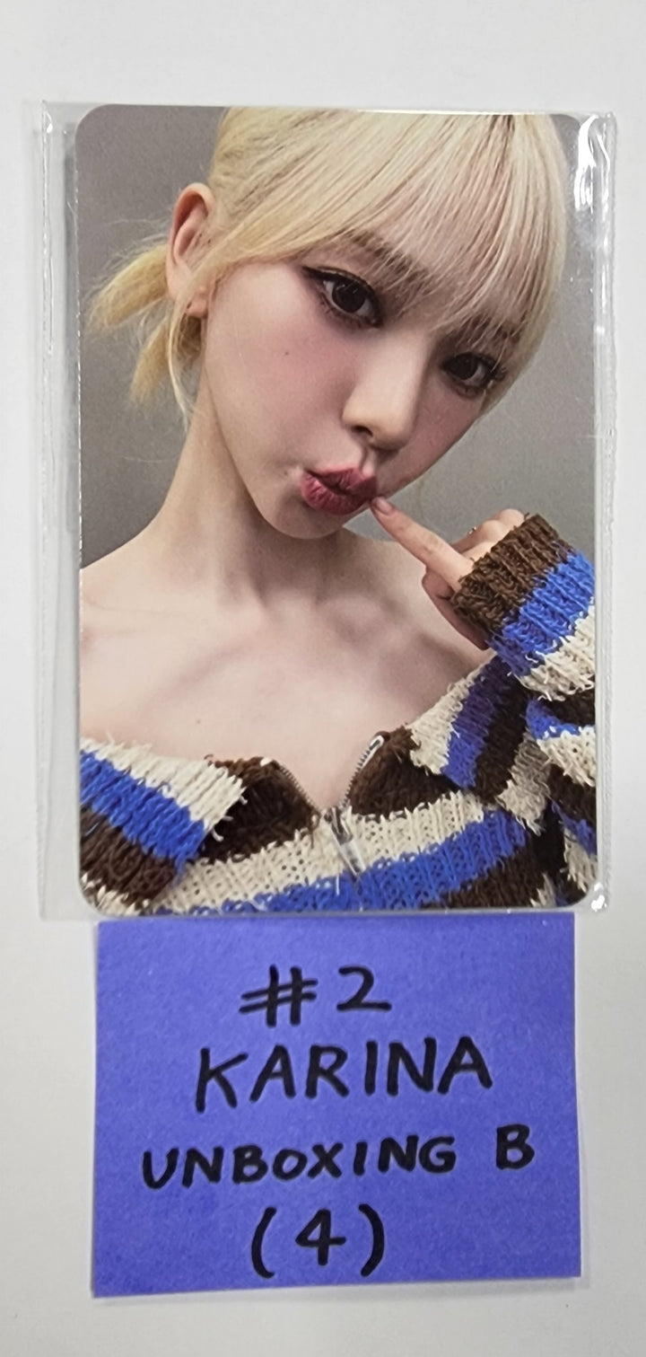 Aespa " Smtown &amp; Store Official Unboxing Event Photocard - HALLYUSUPERSTORE