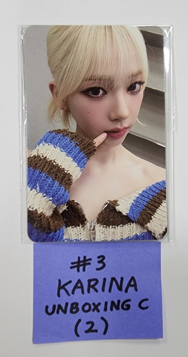 Aespa " Smtown &amp; Store Official Unboxing Event Photocard - HALLYUSUPERSTORE