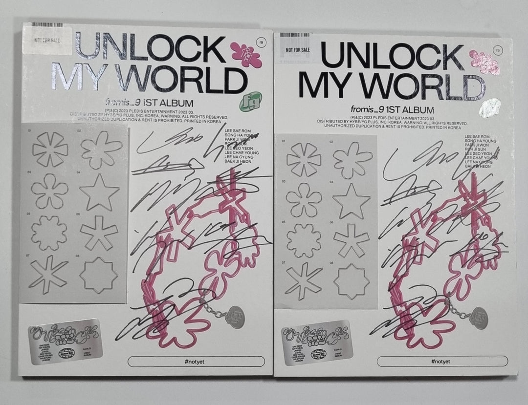 Fromis_9 "Unlock My World" - Hand Autographed(Signed) Promo Album - HALLYUSUPERSTORE