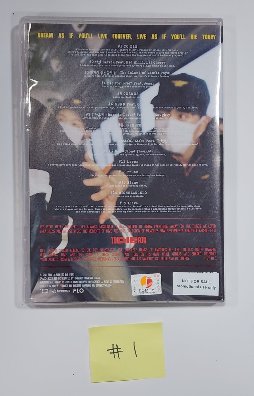 B.I "TO DIE FOR" - Hand Autographed(Signed) Promo Album - HALLYUSUPERSTORE