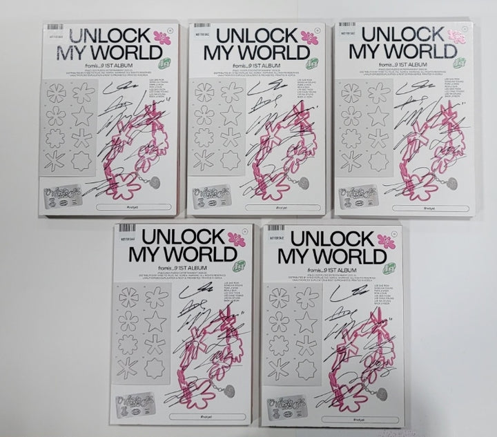 Fromis_9 "Unlock My World" - Hand Autographed(Signed) Promo Album - HALLYUSUPERSTORE
