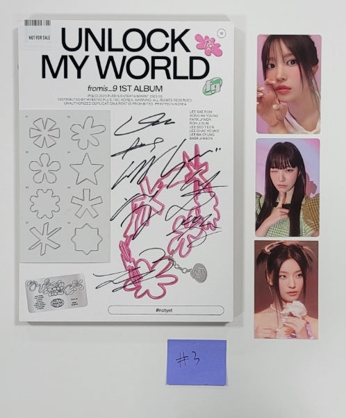 Fromis_9 "Unlock My World" - Hand Autographed(Signed) Promo Album - HALLYUSUPERSTORE