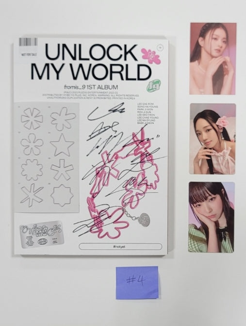 Fromis_9 "Unlock My World" - Hand Autographed(Signed) Promo Album - HALLYUSUPERSTORE
