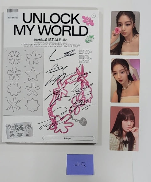 Fromis_9 "Unlock My World" - Hand Autographed(Signed) Promo Album - HALLYUSUPERSTORE